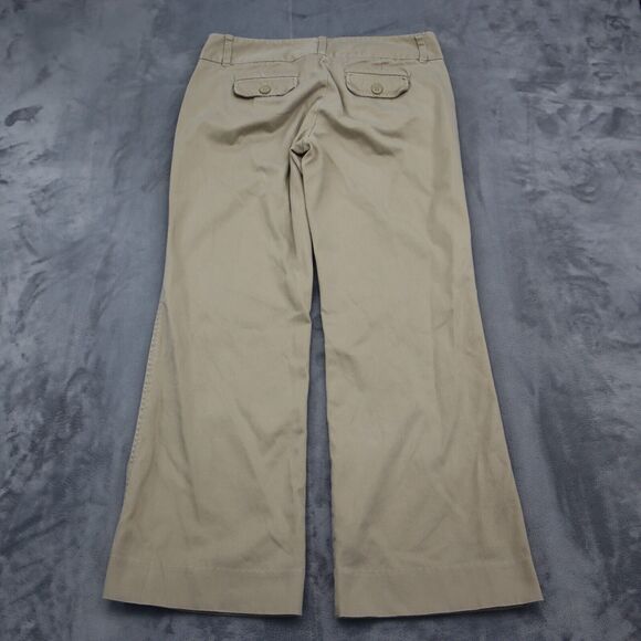 New York and Company Pants Womens 6 Beige Petite Boot Cut Flat Front Bottoms - Picture 7 of 16